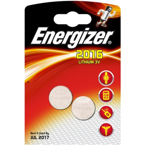 Baterie Energizer Lithium CR2016 3V (2) Energizer Baterie Energizer Lithium CR2016 3V (2) Energizer