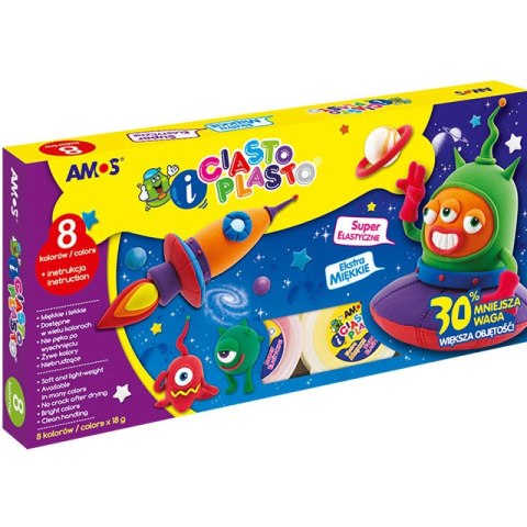 CIASTO-PLASTO AMOS 18g*8 KOLORÓW Amos CIASTO-PLASTO AMOS 18g*8 KOLORÓW Amos