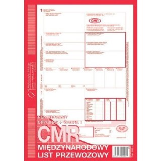 CMR MIĘDZYNARODOWY LIST PRZEWOZOWY A4 (O+4K) Michalczyk i Prokop