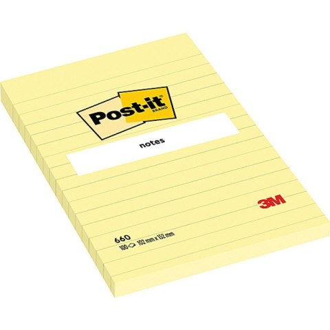 KARTECZKI POST-IT 102x152mm LINIE ŻÓŁTE (100) Post-it KARTECZKI POST-IT 102x152mm LINIE ŻÓŁTE (100) Post-it