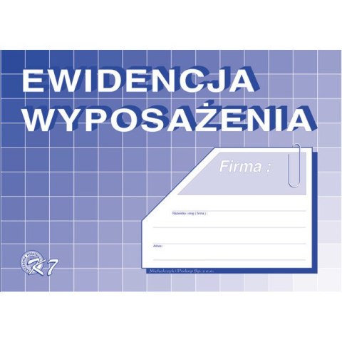EWIDENCJA WYPOSAŻENIA A5 Michalczyk i Prokop EWIDENCJA WYPOSAŻENIA A5 Michalczyk i Prokop