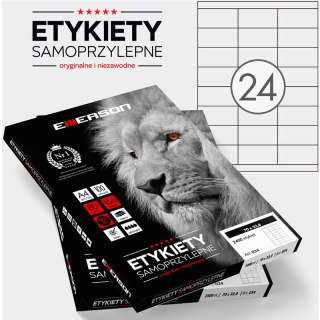 Etykiety Emerson A4 70x33.8mm białe (100) Emerson