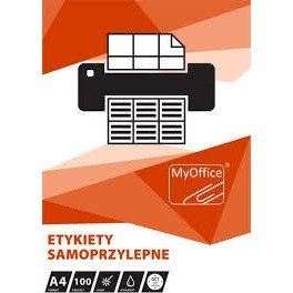 Etykiety MyOffice A4 105x37mm białe (100) MYOFFICE Etykiety MyOffice A4 105x37mm białe (100) MYOFFICE