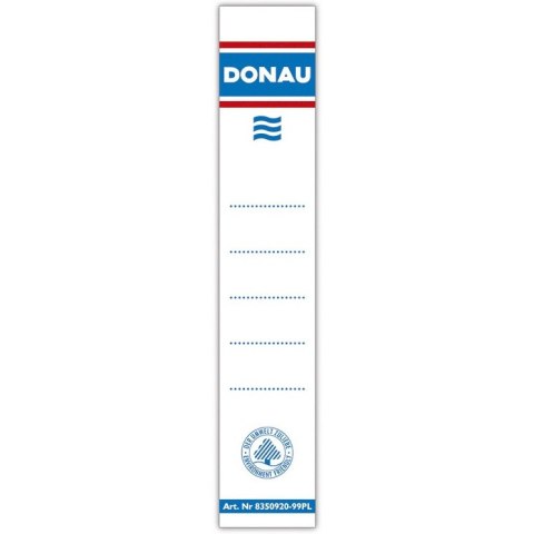 Etykiety na segregator Donau 28x153mm wsuwane (20) Donau Etykiety na segregator Donau 28x153mm wsuwane (20) Donau