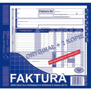 FAKTURA VAT 2/3 A4 (O+2K) Michalczyk i Prokop
