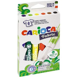 FLAMASTRY DO TKANIN CARIOCA 6 KOLORÓW CARIOCA