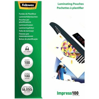 FOLIA LAMINACYJNA A4/100µm BŁYSK (100) Fellowes