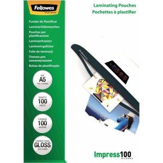 FOLIA LAMINACYJNA A5/100µm BŁYSK (100) Fellowes