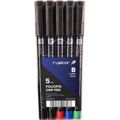 FOLIOPIS RYSTOR FB-25 3 KOLORY+2 CZARNE Rystor FOLIOPIS RYSTOR FB-25 3 KOLORY+2 CZARNE Rystor