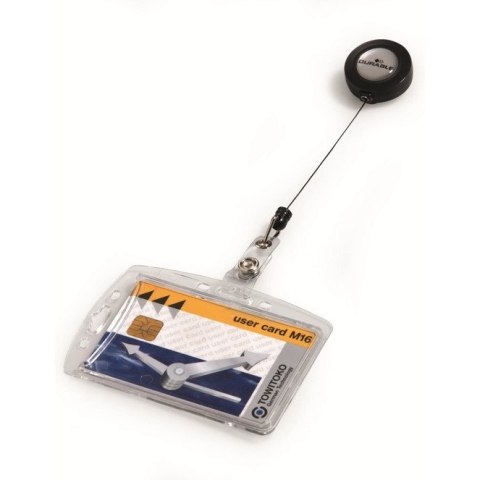HOLDER DO KARTY DURABLE 54x85mm Z MECHANIZMEM ŚCIĄGAJĄCYM Durable HOLDER DO KARTY DURABLE 54x85mm Z MECHANIZMEM ŚCIĄGAJĄCYM Durable