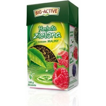 Herbata Big-Active 100g zielona z owocem maliny BIG-ACTIVE Herbata Big-Active 100g zielona z owocem maliny BIG-ACTIVE