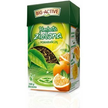 Herbata Big-Active 100g zielona z pomarańczą BIG-ACTIVE Herbata Big-Active 100g zielona z pomarańczą BIG-ACTIVE