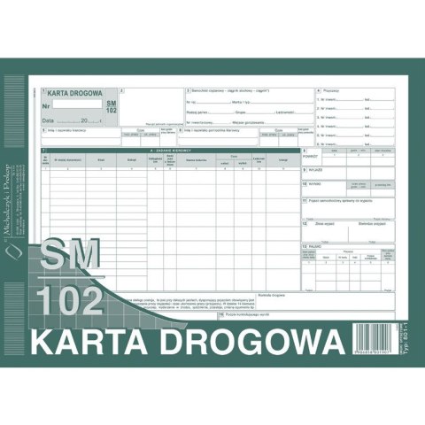KARTA DROGOWA - SAMOCHÓD CIĘŻAROWY A4 (OFFSET) Michalczyk i Prokop KARTA DROGOWA - SAMOCHÓD CIĘŻAROWY A4 (OFFSET) Michalczyk i Prokop