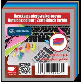 KOSTKA PAPIEROWA 85x85x50mm KLEJONA KOLOR Interdruk