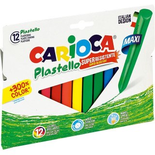 KREDKI CARIOCA PLASTELLO JUMBO 12 KOLORÓW CARIOCA