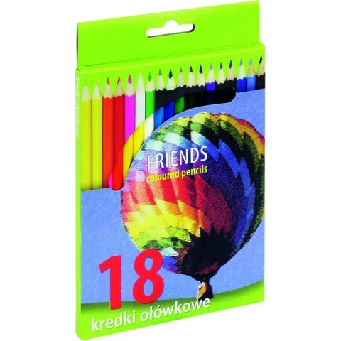 KREDKI OŁÓWKOWE 18 KOLORÓW UNIONL KREDKI OŁÓWKOWE 18 KOLORÓW UNIONL