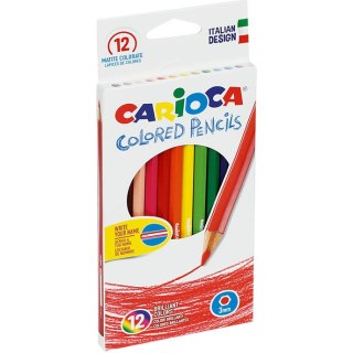 KREDKI OŁÓWKOWE CARIOCA 12 KOLORÓW CARIOCA