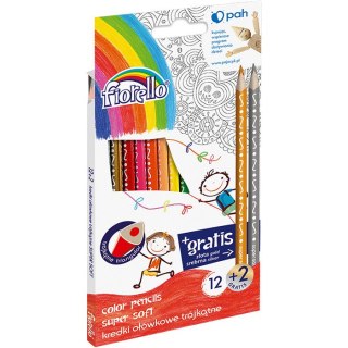 KREDKI OŁÓWKOWE FIORELLO 12 KOLORÓW FIORELLO