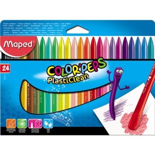 KREDKI PLASTIKOWE MAPED COLORPEPS 24 KOLORÓW Maped