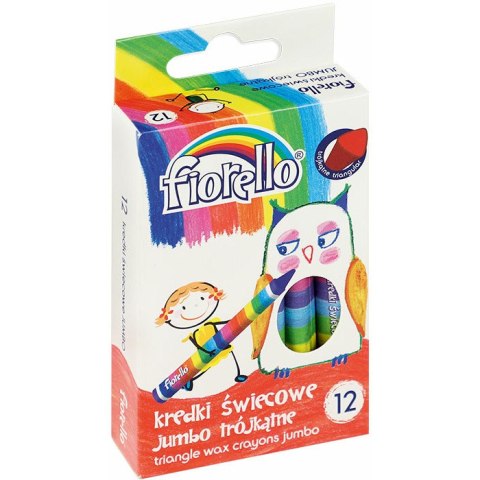 KREDKI ŚWIECOWE FIORELLO JUMBO 12 KOLORÓW FIORELLO KREDKI ŚWIECOWE FIORELLO JUMBO 12 KOLORÓW FIORELLO