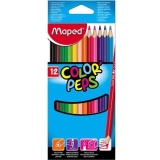 KREDKI TRÓJKĄTNE MAPED COLORPEPS 12 KOLORÓW Maped