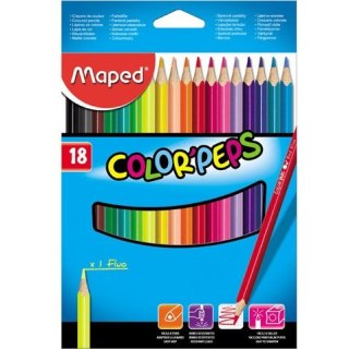 KREDKI TRÓJKĄTNE MAPED COLORPEPS 18 KOLORÓW Maped
