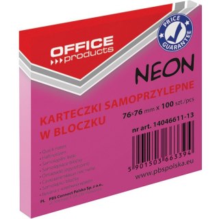 Karteczki Office Products 76x76mm różowe (100) Office Products