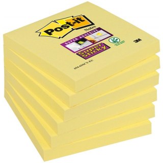 Karteczki Post-it Super Sticky 76x76mm (654-6SSCY) żółte (90) Post-it