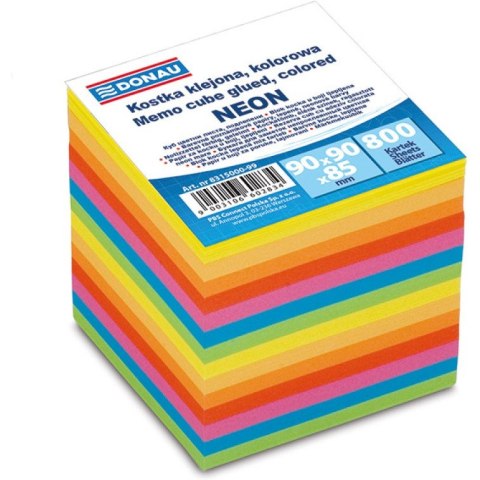 Kostka papierowa Donau 90x90x90mm klejona kolor Donau Kostka papierowa Donau 90x90x90mm klejona kolor Donau