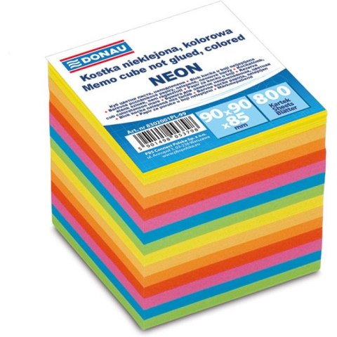 Kostka papierowa Donau 90x90x90mm nieklejona kolor Donau Kostka papierowa Donau 90x90x90mm nieklejona kolor Donau