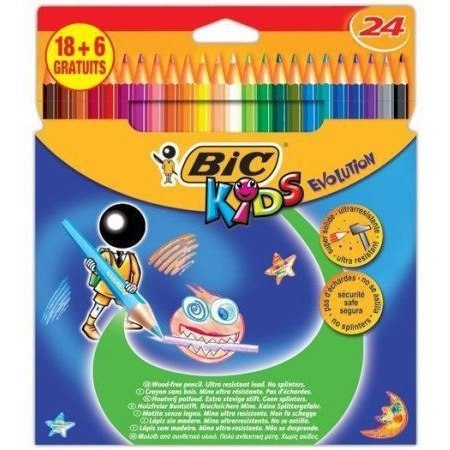 Kredki ołówkowe BiC Kids Evolution 24 kolory Bic Kredki ołówkowe BiC Kids Evolution 24 kolory Bic