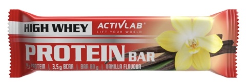 ActivLab High Whey Protein Bar o smaku waniliowym w polewie jogurtowej 80 g ActivLab High Whey Protein Bar o smaku waniliowym w polewie jogurtowej 80 g