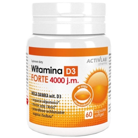 ActivLab Witamina D3 4000 j.m. 60 kapsułek ActivLab Witamina D3 4000 j.m. 60 kapsułek