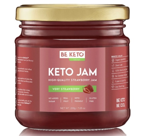 BeKeto Keto Dżem Bardzo truskawkowy 200g BeKeto Keto Dżem Bardzo truskawkowy 200g