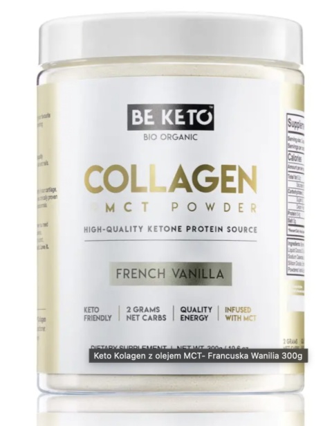 BeKeto Keto Kolagen z olejem MCT o smaku waniliowym 300g BeKeto Keto Kolagen z olejem MCT o smaku waniliowym 300g