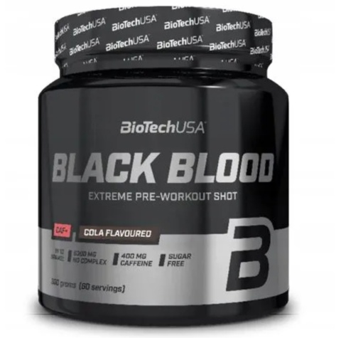 BioTech USA Black Blood CAF+ 300g o smaku cola BioTech USA Black Blood CAF+ 300g o smaku cola