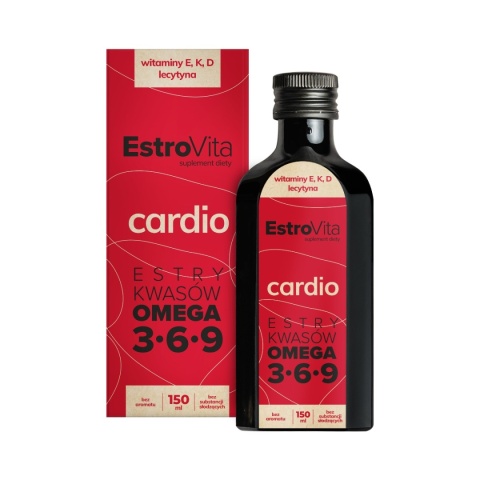 EstroVita Cardio Kwasy Omega 3-6-9 dla seniorów 150 ml EstroVita Cardio Kwasy Omega 3-6-9 dla seniorów 150 ml