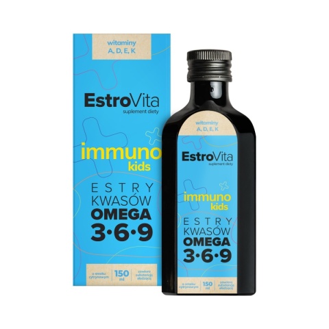 EstroVita IMMUNO Kids kwasy Omega 3-6-9 dla dzieci 150 ml EstroVita IMMUNO Kids kwasy Omega 3-6-9 dla dzieci 150 ml