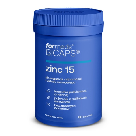 ForMeds Bicaps Zinc 15 Cynk i miedź 60 kapsułek ForMeds Bicaps Zinc 15 Cynk i miedź 60 kapsułek