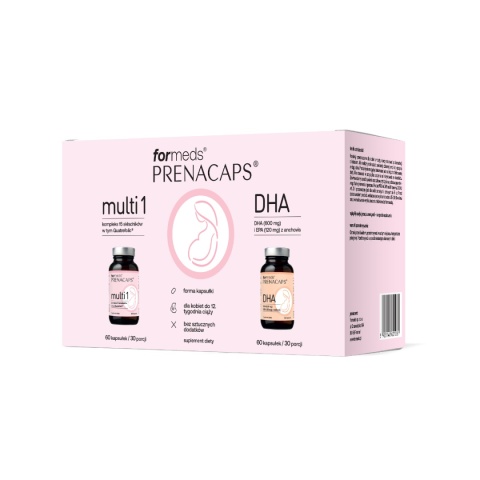 ForMeds Prenacaps multi 1 + DHA zestaw dla kobiet do 12 tygodnia ciąży ForMeds Prenacaps multi 1 + DHA zestaw dla kobiet do 12 tygodnia ciąży