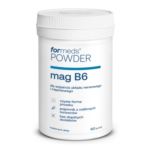 Formeds Powder MAG B6 magnez i witamina B6 w proszku 60 porcji Formeds Powder MAG B6 magnez i witamina B6 w proszku 60 porcji