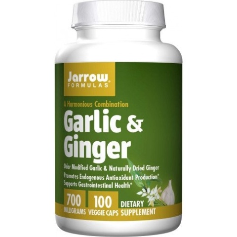 Jarrow Formulas Czosnek i Imbir 700mg 100 kapsułek wegańskich Jarrow Formulas Czosnek i Imbir 700mg 100 kapsułek wegańskich