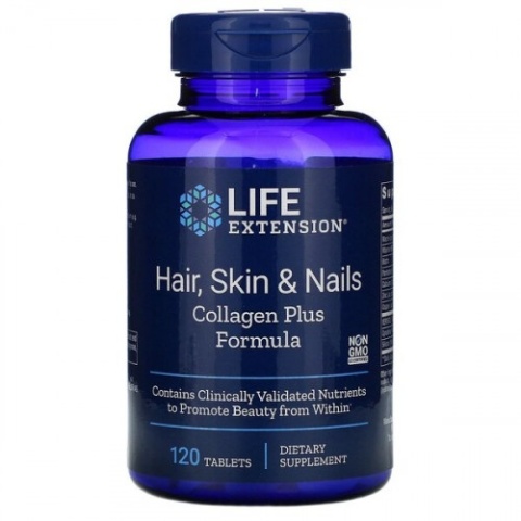 Life Extension Hair, Skin & Nails Collagen Plus Formula 120 tabletek Life Extension Hair, Skin & Nails Collagen Plus Formula 120 tabletek