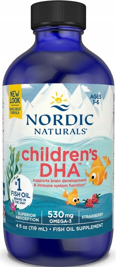 Nordic Naturals Children's DHA Omega 3 dla dzieci w płynie smak truskawkowy 119 ml Nordic Naturals Children's DHA Omega 3 dla dzieci w płynie smak truskawkowy 119 ml