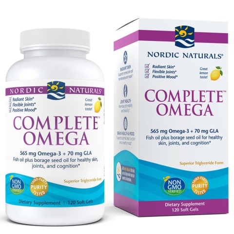 Nordic Naturals Complete Omega z witaminą D3 i GLA 120 miękkich kapsułek o smaku cytrynowym Nordic Naturals Complete Omega z witaminą D3 i GLA 120 miękkich kapsułek o smaku cytrynowym