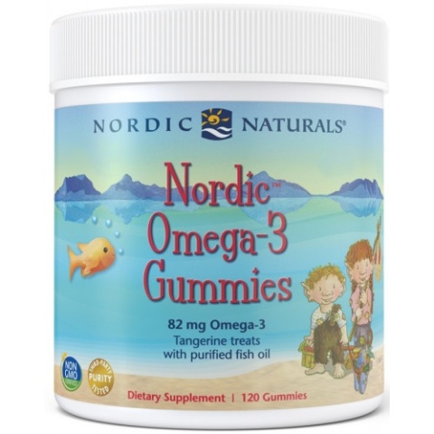 Nordic Naturals Omega-3 Gummies 82mg - 120 żelek o smaku mandarynkowym Nordic Naturals Omega-3 Gummies 82mg - 120 żelek o smaku mandarynkowym