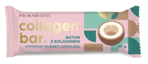 PrimaBiotic Collagen Bar o smaku kokosowym 40g PrimaBiotic Collagen Bar o smaku kokosowym 40g