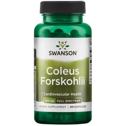 Swanson Coleus Forskohli (Pokrzywa Indyjska Forskolina) 400 mg 60 kapsułek Swanson Coleus Forskohli (Pokrzywa Indyjska Forskolina) 400 mg 60 kapsułek