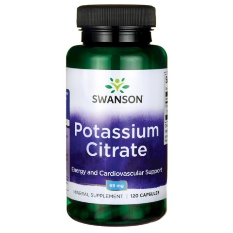 Swanson Cytrynian potasu 99 mg 120 kapsułek Swanson Cytrynian potasu 99 mg 120 kapsułek