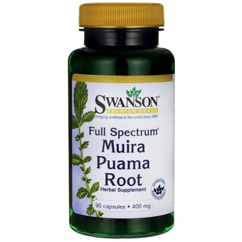 Swanson Full Spectrum Muira Puama Root 400 mg 90 kapsułek Swanson Full Spectrum Muira Puama Root 400 mg 90 kapsułek